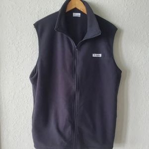 Columbia PFG Full Zip vest Fleece Jacket Pockets Casual size L